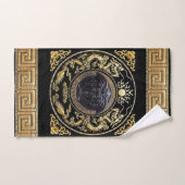 メドゥーサノワールGreek鍵デザイナー バスタオルセット (ハンドタオル)