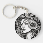 メドゥーサヘッドタトゥースタイル キーホルダー (正面)
