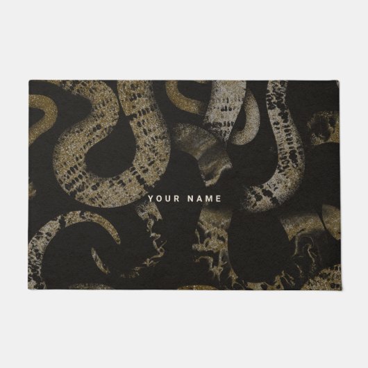 メドゥーサヘビエレガントラグジュアリーアート ドアマット (正面)