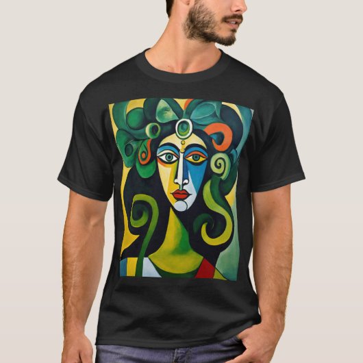 メドゥーサ注視 Tシャツ (正面)