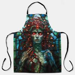 メドゥーサ – ステンドグラス窓ティファニースタイル エプロン