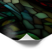 メドゥーサ – ステンドグラス窓ティファニースタイル ポスター (コーナー)