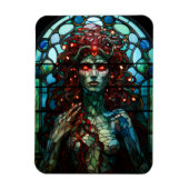 メドゥーサ – ステンドグラス窓ティファニースタイル マグネット (縦)