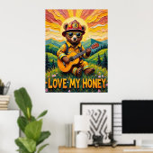 メドウのメロディー:クマのサンセットソング ポスター (ホームオフィス)