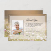 メドウの葬儀サンキューカード |記念ありがとう サンキューカード (正面/裏面)