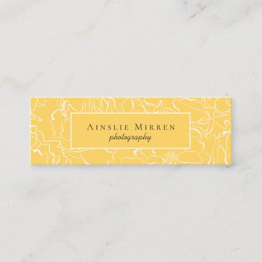 メドウイエローシンプルフローラ スキニー名刺 (正面)