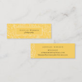 メドウイエローシンプルフローラ スキニー名刺 (正面/裏面)