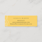 メドウイエローシンプルフローラ スキニー名刺 (裏面)