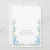 メドウウォーターカラーワイルドフラワーズ婚約パーティ 招待状 (裏面)