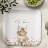 メドウキッテン |かわいいカスタム子ネコちゃんシャワー ペーパープレート