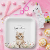 メドウキッテン |かわいいカスタム子ネコちゃんシャワー ペーパープレート (パーティー)