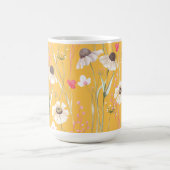 メドウコテージカントリープリントイエロー コーヒーマグカップ (中央)