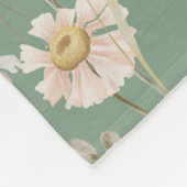 メドウコテージカントリープリントオングリーン フリースブランケット (角)