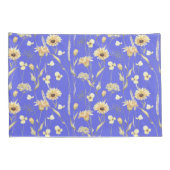 メドウコテージカントリープリントブルーピローケース 枕カバー (裏面-右)