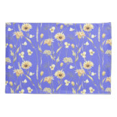 メドウコテージカントリープリントブルー 枕カバー (裏面)