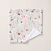 メドウコテージカントリープリント バスタオルセット (ウォッシュタオル)