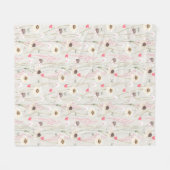 メドウコテージカントリープリント フリースブランケット (正面(横))