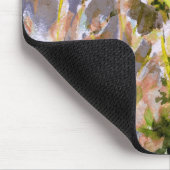 メドウスウィート花の水色 マウスパッド (コーナー)