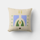 メドウステンシルデザイン クッション (正面)