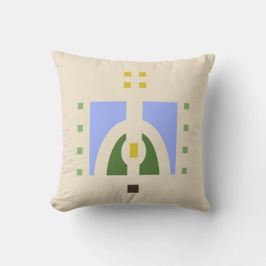 メドウステンシルデザイン クッション (正面)