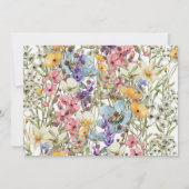 メドウズカラフル花誕生日招待 招待状 (裏面)