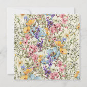 メドウズカラフル花誕生日招待 招待状 (裏面)