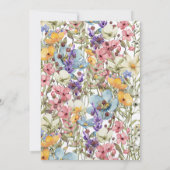 メドウズカラフル花誕生日招待 招待状 (裏面)
