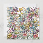 メドウズフラワーズアダルト誕生日招待 カード (裏面)