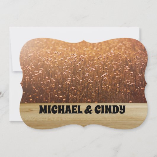 メドウダンデリオン結婚式招待状 パーソナライズされた 招待状 (正面)