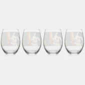 メドウバニーの夢：お洒落茎のないワイングラス ステムなしワイングラス (裏面)