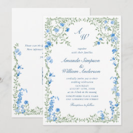 メドウパステルフランスのバラ結婚フローラのQRコード 招待状