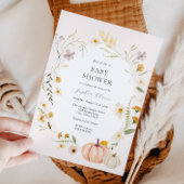 メドウフィールドカボチャ赤ちゃんシャワー 招待状