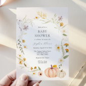 メドウフィールドカボチャ赤ちゃんシャワー 招待状