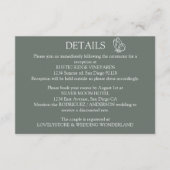 メドウフラワーズシロッコグリーン結婚ズ詳細 エンクロージャーカード (正面)