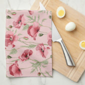 メドウフラワーズプリントカントリーハウス キッチンタオル (四つ折り)