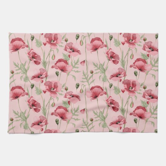 メドウフラワーズプリントカントリーハウス キッチンタオル (横)