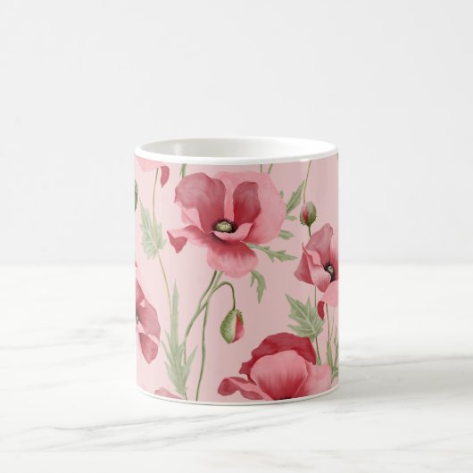 メドウフラワーズプリントカントリーハウス コーヒーマグカップ (中央)