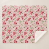 メドウフラワーズプリントカントリーハウス シェルパブランケット (正面(横))