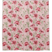 メドウフラワーズプリントカントリーハウス シャワーカーテン (正面)