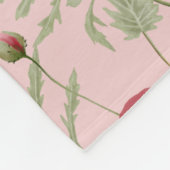 メドウフラワーズプリントカントリーハウス フリースブランケット (角)