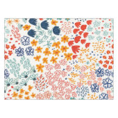 メドウフラワーズミニマルイラストレーション テーブルクロス (正面(横))