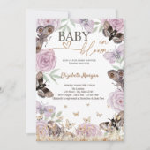 メドウフラワーズ蝶ベビーイン開花 招待状 (正面)