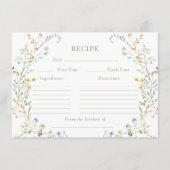 メドウフラワーブライダルシャワーレシピカード エンクロージャーカード (正面)