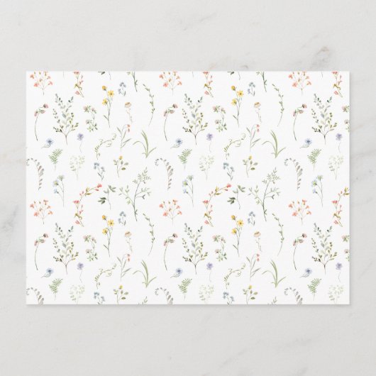 メドウフラワーブライダルシャワーレシピカード エンクロージャーカード (裏面)