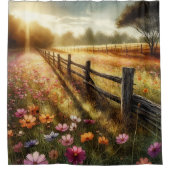 メドウフローラサンライズ シャワーカーテン (正面)