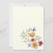 メドウボヘミアン結婚ワイルドフラワー 招待状 (裏面)
