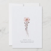 メドウワイルドフラワーボヘミアンブライダルシャワー 招待状 (裏面)