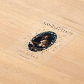 メドウワイルドフラワー素朴ボホ結婚ズ アクリル招待状 (レイダウン)