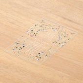 メドウワイルドフラワー素朴ボホ結婚ズ アクリル招待状 (レイダウン)