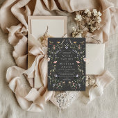 メドウワイルドフラワー素朴ボホ結婚ズ 招待状